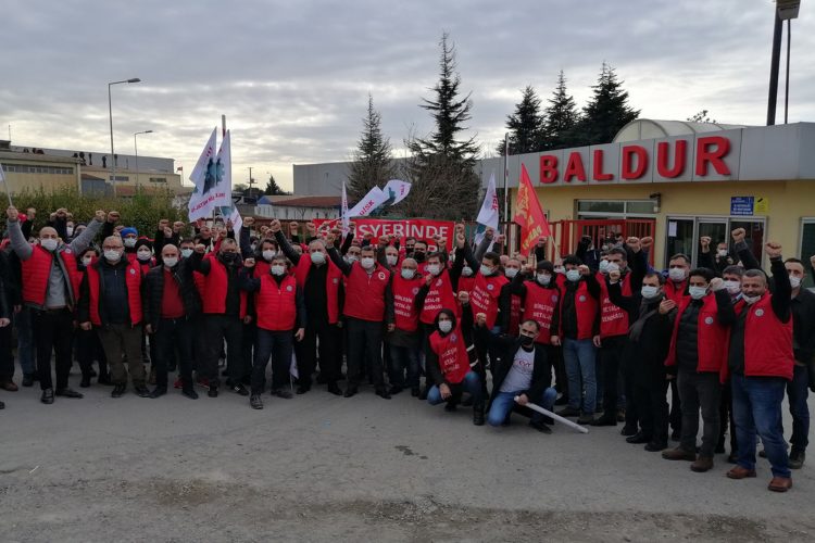 Baldur işçileri greve çıktı