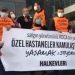 Halkevleri’nden Bakan Koca’nın hastanesinde protesto