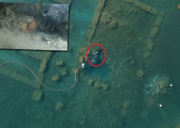 Su altındaki 2 bin yıllık bazilika, havadan ve su altından görüntülendi