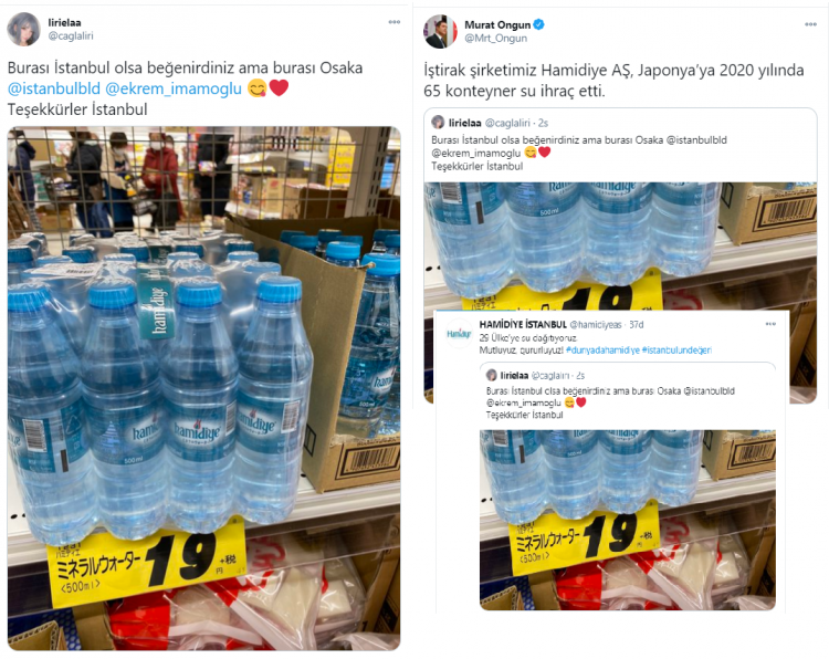 Japonya’da, Hamidiye Su satışı başladı