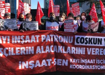 İnşaat-Sen’li işçiler: 8 gündür eylemimizi görmeyen TRT’ye bizden bir alkış!