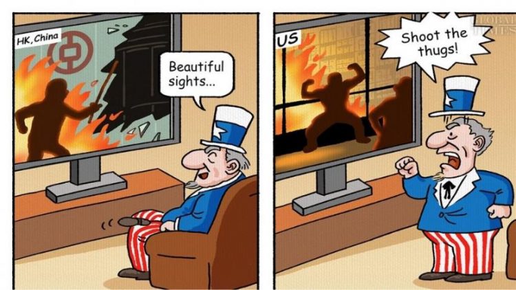 Çin medyası ABD’ye Hong Kong parlamentosu baskınına desteğini hatırlattı