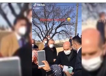 Erdoğan ve Soylu’yu karşısında gören vatandaş: Açım aç