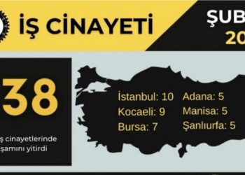 Şubat ayında en az 138 işçi iş cinayetlerinde yaşamını yitirdi