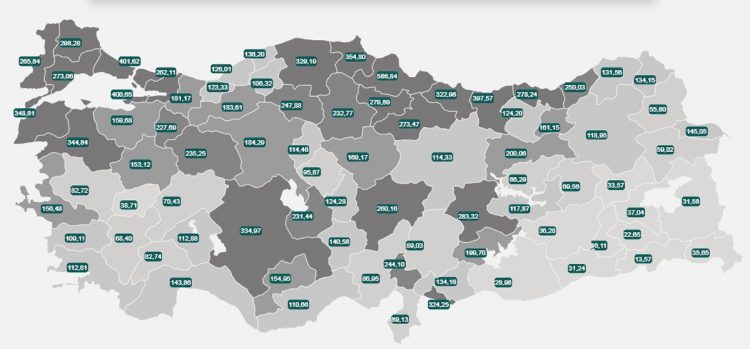 Türkiye’nin vaka sayısına bağlı haritası güncellendi!