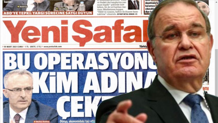 Faik Öztrak “Çarşı karıştı” dedi ve Yeni Şafak’ın manşetini paylaştı