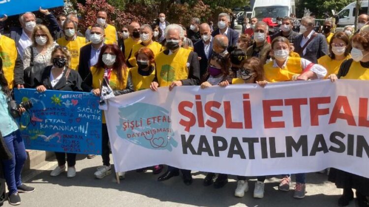Şişli Etfal Hastanesi için eylem