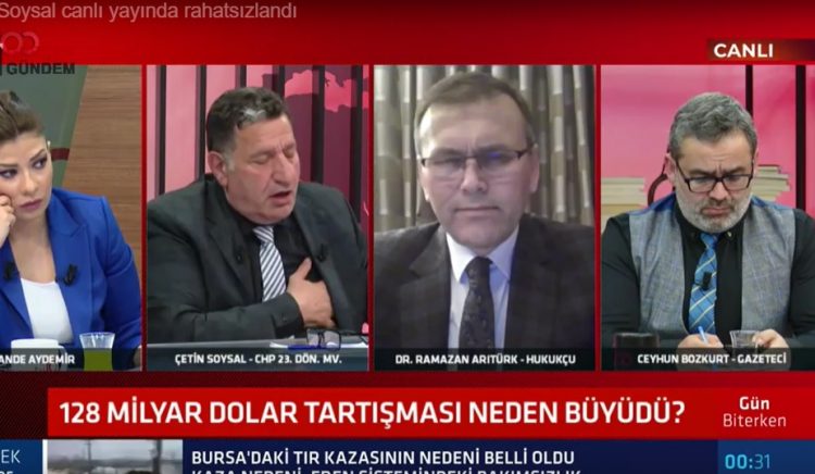 CHP’li eski vekil Çetin Soysal canlı yayında fenalaştı!
