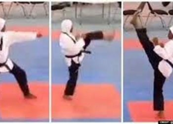 8 aylık hamile tekvandocu altın madalya kazandı