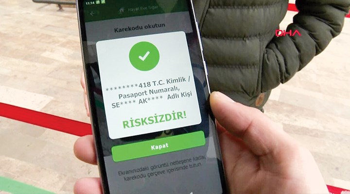 Koronavirüs pozitif vatandaşların HES uygulamasında ‘risksiz’ oldukları ortaya çıktı!