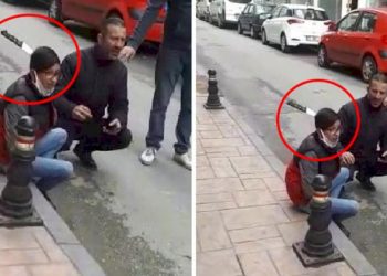 Görülmemiş olay! Kasap bıçağı kafasına ok gibi saplandı