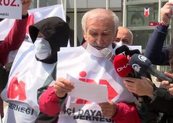 İşçi Dayanışma Derneği, motokuryelerin sorunlarına dikkat çekmek için basın açıklaması yaptı.