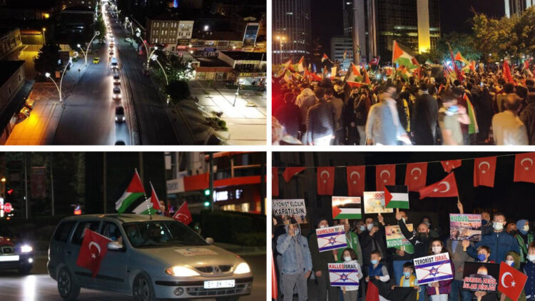 Sokağa çıkma yasağında Türkiye’nin İsrail protestosu