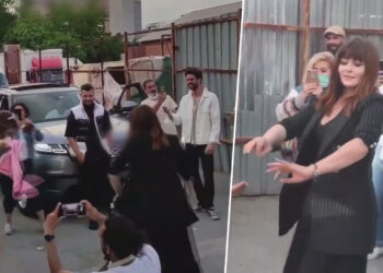 Deniz Çakır, sokak ortasında göbek attı