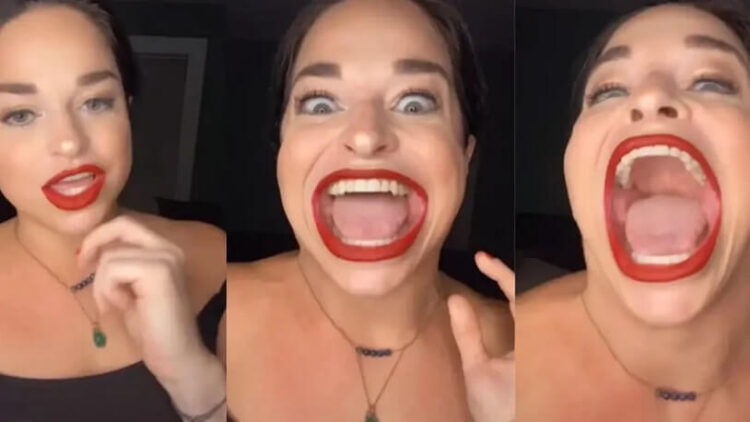 Sosyal medyanın konuştuğu kadın: Dünyanın en büyük ağzı!