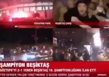 Beşiktaşlılar A Haber’de A Haber’i protesto etti, muhabir yayını kesemedi!