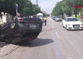 Aracı takla attı: Oyuncu İlker Aksum ölümden döndü!