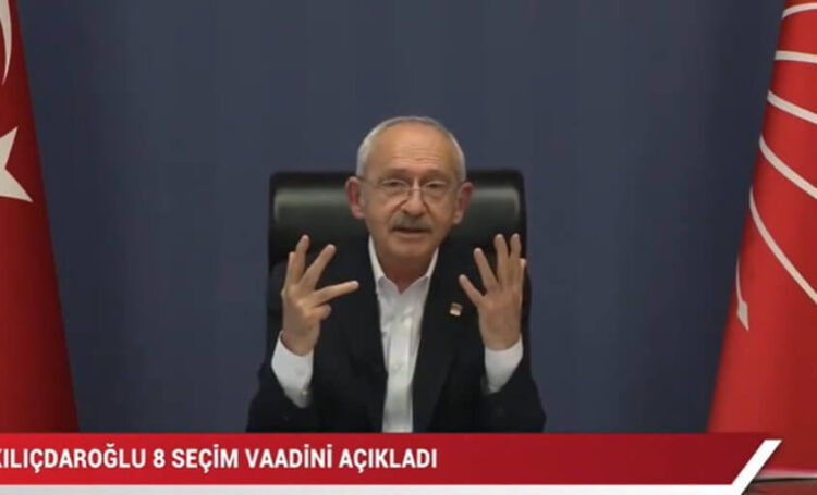 Kılıçdaroğlu 8 seçim vaadini açıkladı