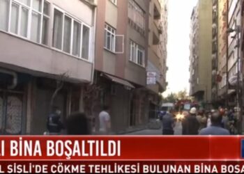 İstanbul Şişli’de 6 katlı binada çökme tehlikesi: Bina boşaltıldı