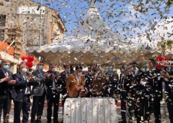 AKP’liler tam kapanma öncesi lebalep temel atma töreni yapmış