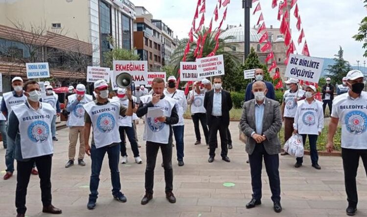 İşçiler, AKP’li Giresun Belediye Başkanı’nı protesto etti