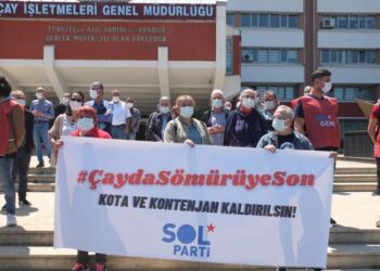 SOL Parti’den Çay İşletmeleri Genel Müdürlüğü önünde eylem