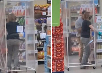 Market müşterisinin tuhaf ‘Covid kıyafeti’ viral oldu