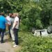 Ehliyet sınavında sürücü adayının kullandığı araç takla attı