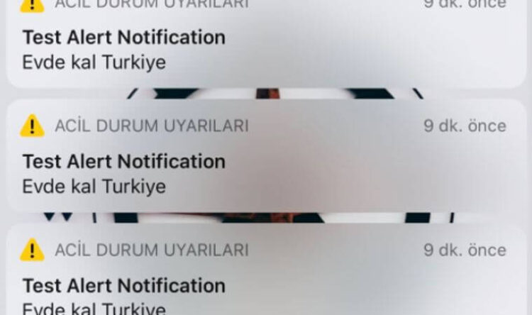 iPhone’da dikkat çeken ‘Test Alert Notification’ uyarısı