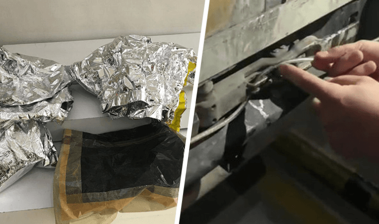 Atatürk Havalimanı’nda folyoya sarılı halde yakalandılar