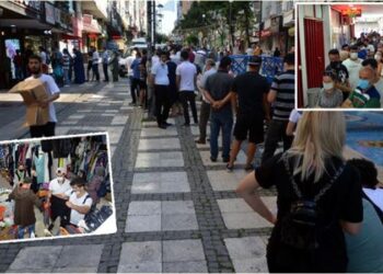 Unutulan eşyaları alma kuyruğu caddeye taştı