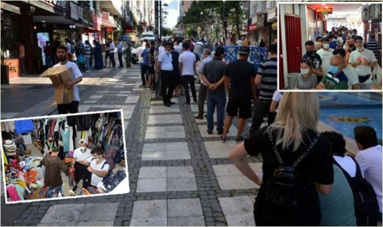 Unutulan eşyaları alma kuyruğu caddeye taştı