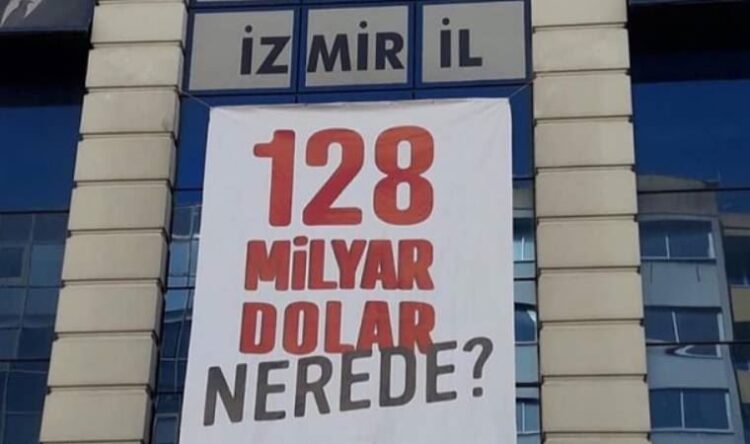 “128 milyar dolar nerede?” pankartına ceza mahkemeden döndü