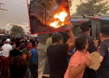 Yangın bölgesinde iki kişiye linç girişimi: Ortalık karıştı