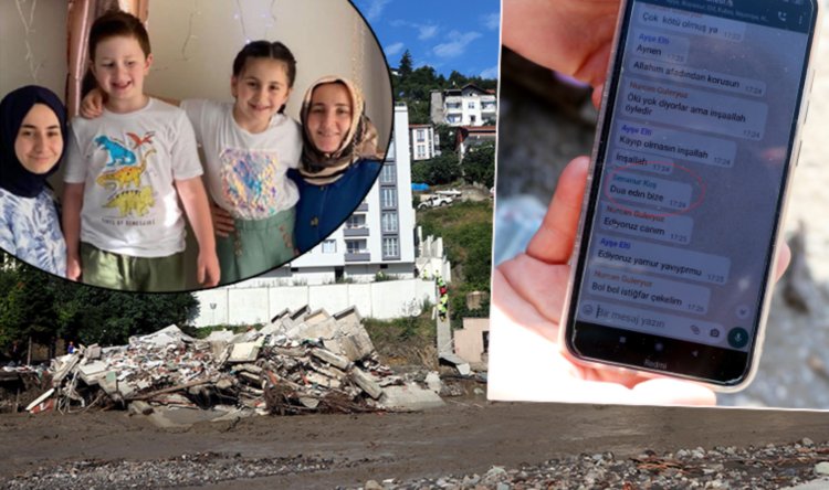 Selde kaybolmadan önce son mesaj