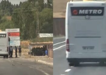 Metro Turizm kaçak göçmen taşırken görüntülendi