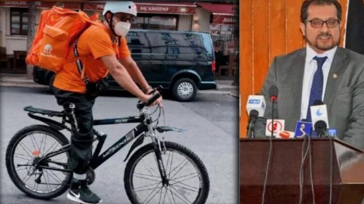 Bisikletli kuryenin eski mesleğini duyanlar inanamıyor