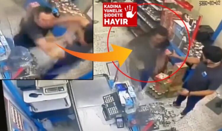 A-101’de skandal görüntüler! Kadın çalışana saldırı