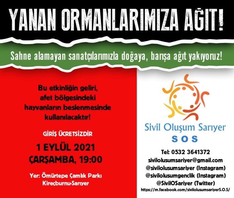 Pandemi döneminde sahne alamayan sanatçılar yanan ormanlar için konser verecek