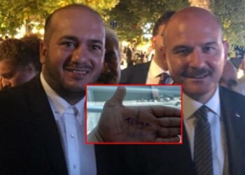 Gözaltına alan polisin adını eline yazarak tehdit etti