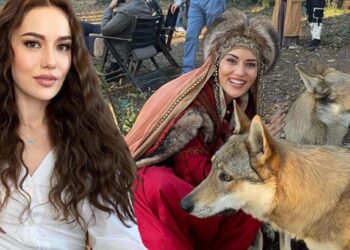 Fahriye Evcen’in set pozları beğeni topladı