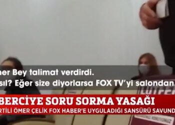 Toplantıya alınmayan FOX TV muhabirinin yaşadıkları kamerada