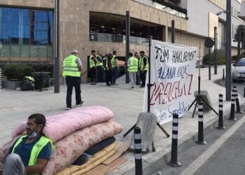 İnşaat işçileri direnişte: Paramızı almadan gitmeyeceğiz