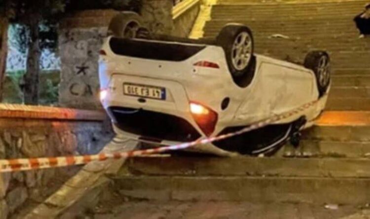 Navigasyon’un dediğini yaptı; aracıyla takla attı