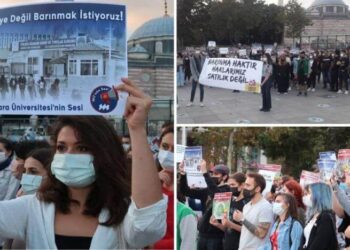 Komünist gençlerden eylem: ‘Barınma haktır, haklarımız satılık değil’