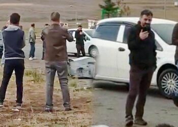Yiyecek için ilçeye indi, görenler cep telefonuna sarıldı