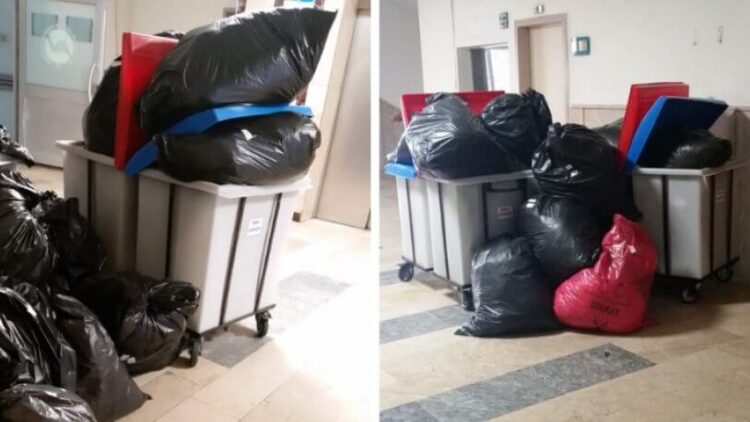 Pandemi hastanesinde skandal görüntüler