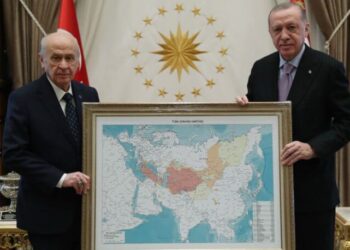 Bahçeli’nin Erdoğan’a hediye ettiği harita Rus basınında gündem oldu