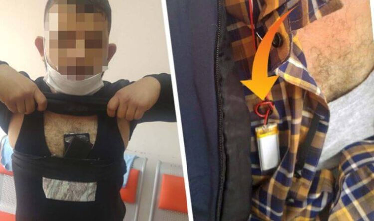 Ehliyet sınavında kameralı düzenekle yakalandı