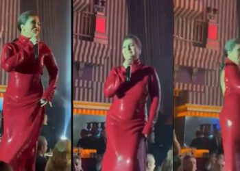 Sibel Can ‘kırmızı elbisesi’ ile gündem oldu